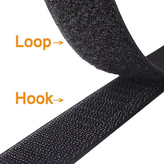 VIGAER 18 inch Extend Cable Strap and Adjustable Securing Strap with Buckle - 12 PCS Reusable Hook and Loop Fastening Nylon Cable Tie Wrap