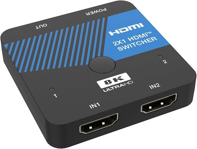 iArkPower 8K HDMI Switch 2 in 1 Out 4K@120Hz HDMI Switcher Support HDR10+, Dolby Vision, VRR, ALLM