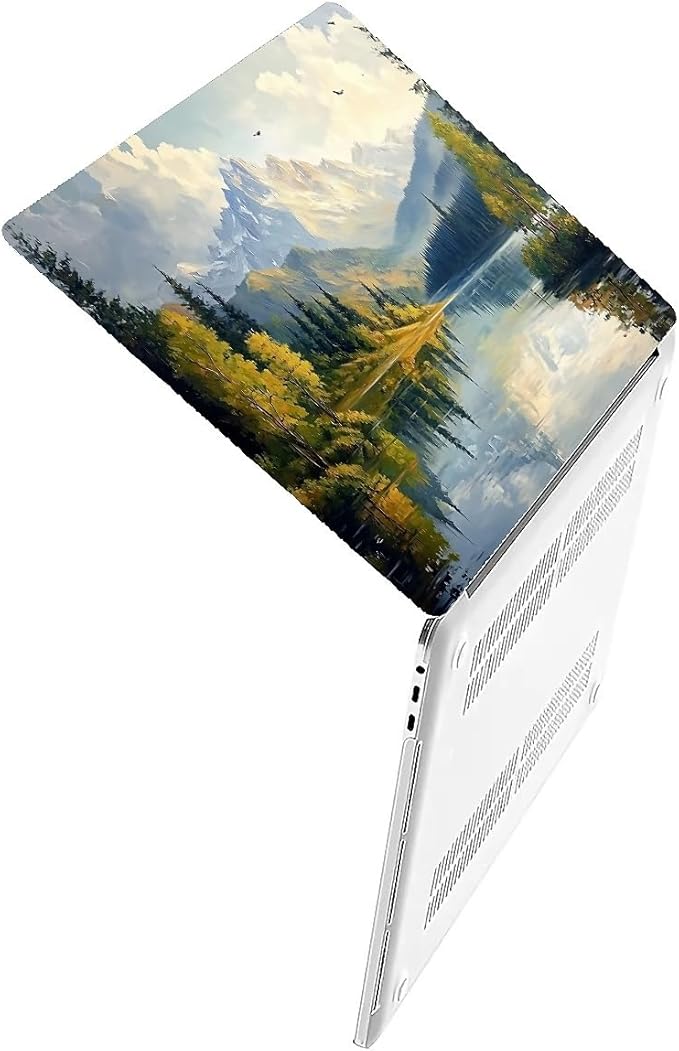 COTAIL Compatible with MacBook Air 13.3 13.6 Inch Case 2022 2021 2020 2019 Plastic Hard Shell Case Cover,13.3 Air (A1932/A2179/A2337), Mountains and Trees