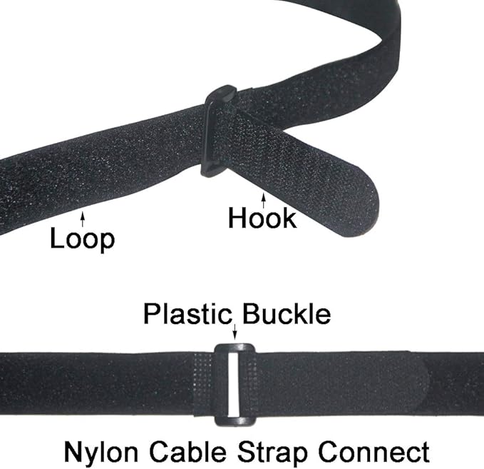 UONIKA 36 inch Cable Straps,12 pcs Reusable Fastening Hook and Loop Utility Cable Ties Down Wraps Adjustable Cinch Straps