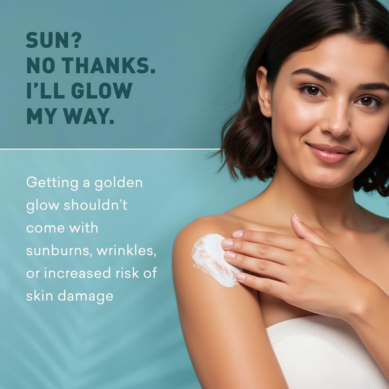Sunless Tanning Lotion - Indoor Self-Tanner for Dark Tones | Bronzer for a Sun-Kissed Glow | 8 Oz