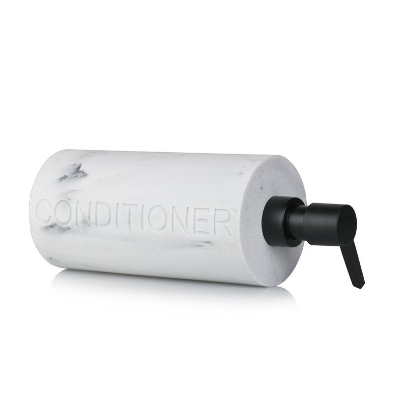Indecor Home Conditioner Dispenser Luxurious Refillable Pump Bottle with Embossed Text, Durable Construction for Bathroom and Kitchen