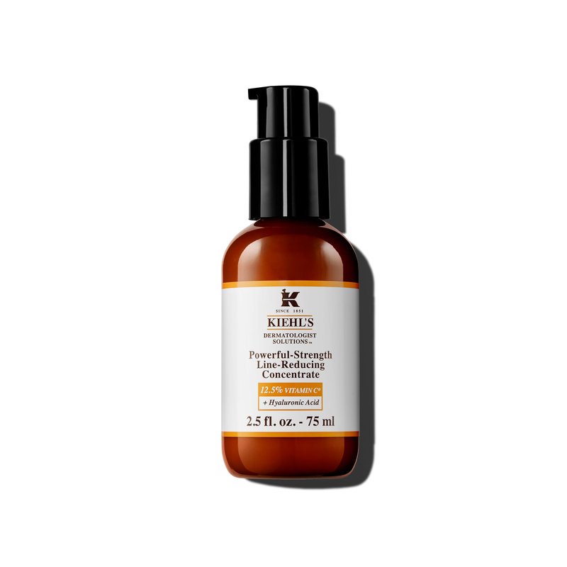 Kiehl's Powerful-Strength Vitamin C Face Serum, Lightweight Vitamin C Serum with Hyaluronic Acid, Improves Skin Texture, Boosts Radiance, & Reduces Fine Lines & Deep-Set Wrinkles, For All Skin Types
