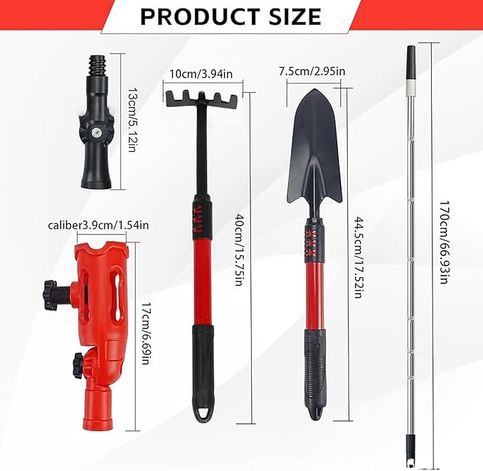 Multi Angle Gutter Cleaning Tool with Extension Pole, High Efficiency Gutter Cleaner Scoop Kit for Leaves Removal