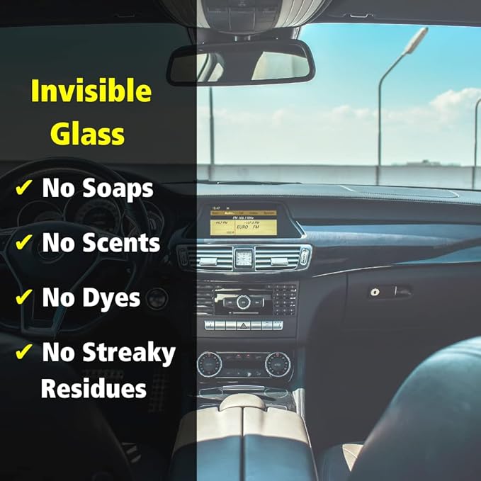 Invisible Glass 92163-6PK Premium Glass Cleaner Spray for Car Windshields and Windows, Automotive and Home Window Cleaner, Streak-Free, Ammonia-Free, Tint-Safe – 16 fl oz (Pack of 6)