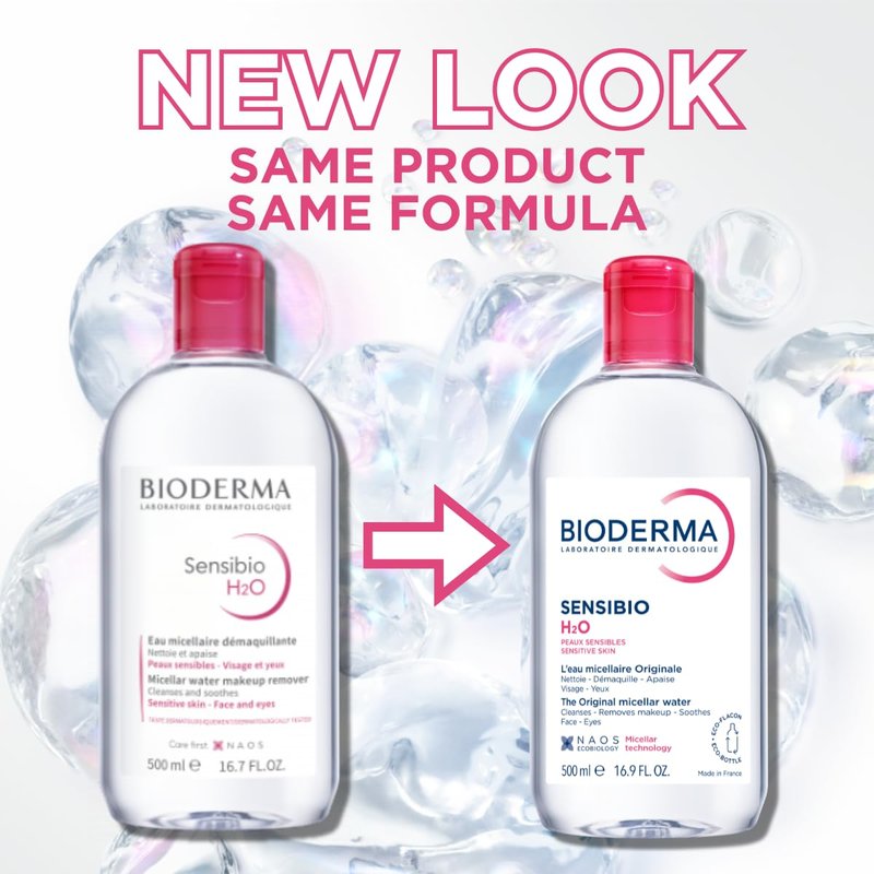 Bioderma Sensibio H2O Micellar Water - Gentle Makeup Remover & Face Cleanser for Sensitive Skin | 500ml