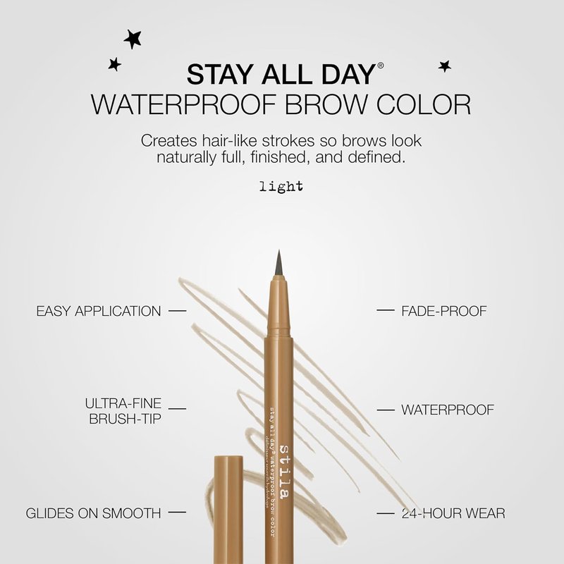 Stay All Day® Waterproof Brow Color - Long-Lasting Eyebrow Definition with Fine Brush-Tip for Precise Application