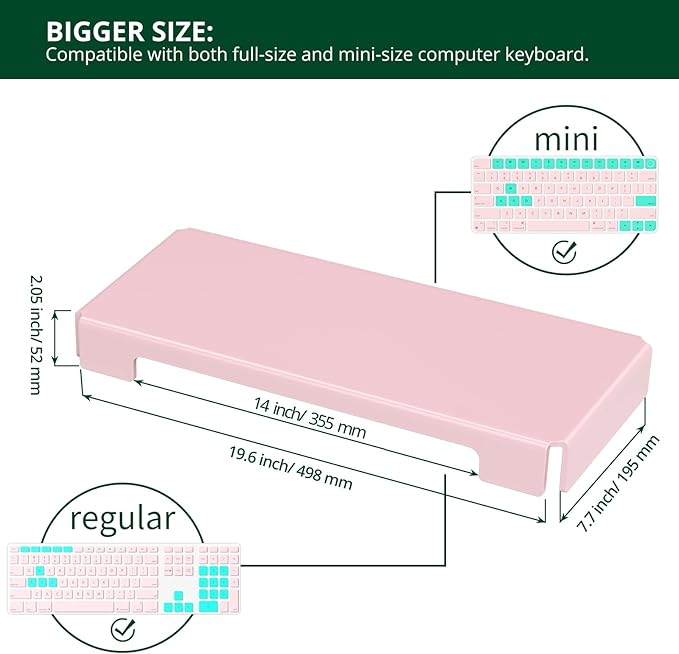 BOSSCASA Acrylic Computer Keyboard Cover, Mechanical Keyboard Dust Cover PC Keyboard Cat Protector, Cat Keyboard Protector (1 Pack, Lightpink)