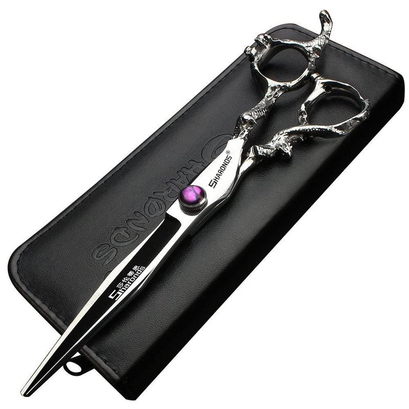 SHARONDS Hair Cutting Scissors Hairdressing Scissors Thinning Scissor Professional Barber Salon Home Shear For Men Women (8 inch flat)