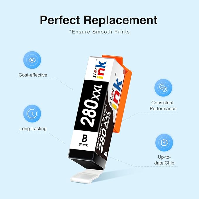 STARINK PGI-280XXL CLI-281XXL Compatible Ink Cartridges, Replacement for Canon 280 281 Ink Cartridges for Canon PIXMA TR8620 TR8620a TS6320 TS8220 TS9120 TS9520 TS6120 TS6220 TR7520 Printers 10 Packs