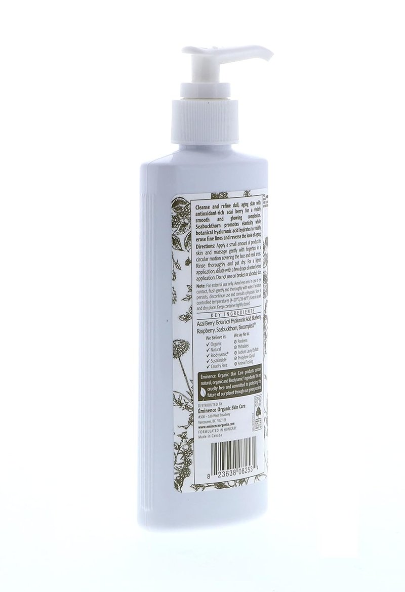 Eminence Organic Skincare Firming Acai Cleanser with Hyaluronic Acid - 8.4 Oz
