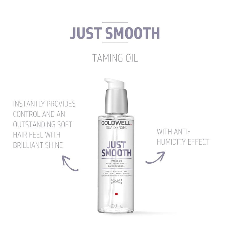 Goldwell Just Smooth Taming Oil | Anti-Frizz & Humidity Control, 100mL