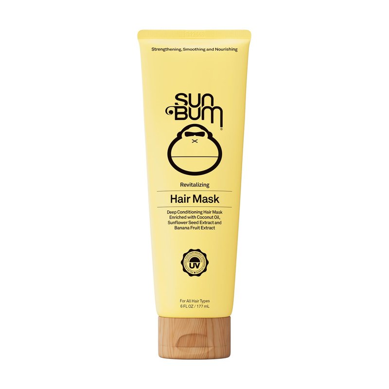 Sun Bum Revitalizing Deep Conditioning Hair Mask - Moisturizing and Restoring Treatment for Damaged Hair - Strengthening - Smoothing and Nourishing Formula - Vegan and Cruelty Free - 6 oz