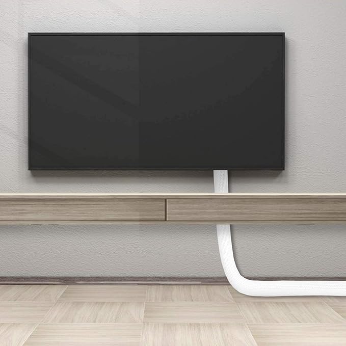 6.6ft, 1.2 inch White Cable Sleeve