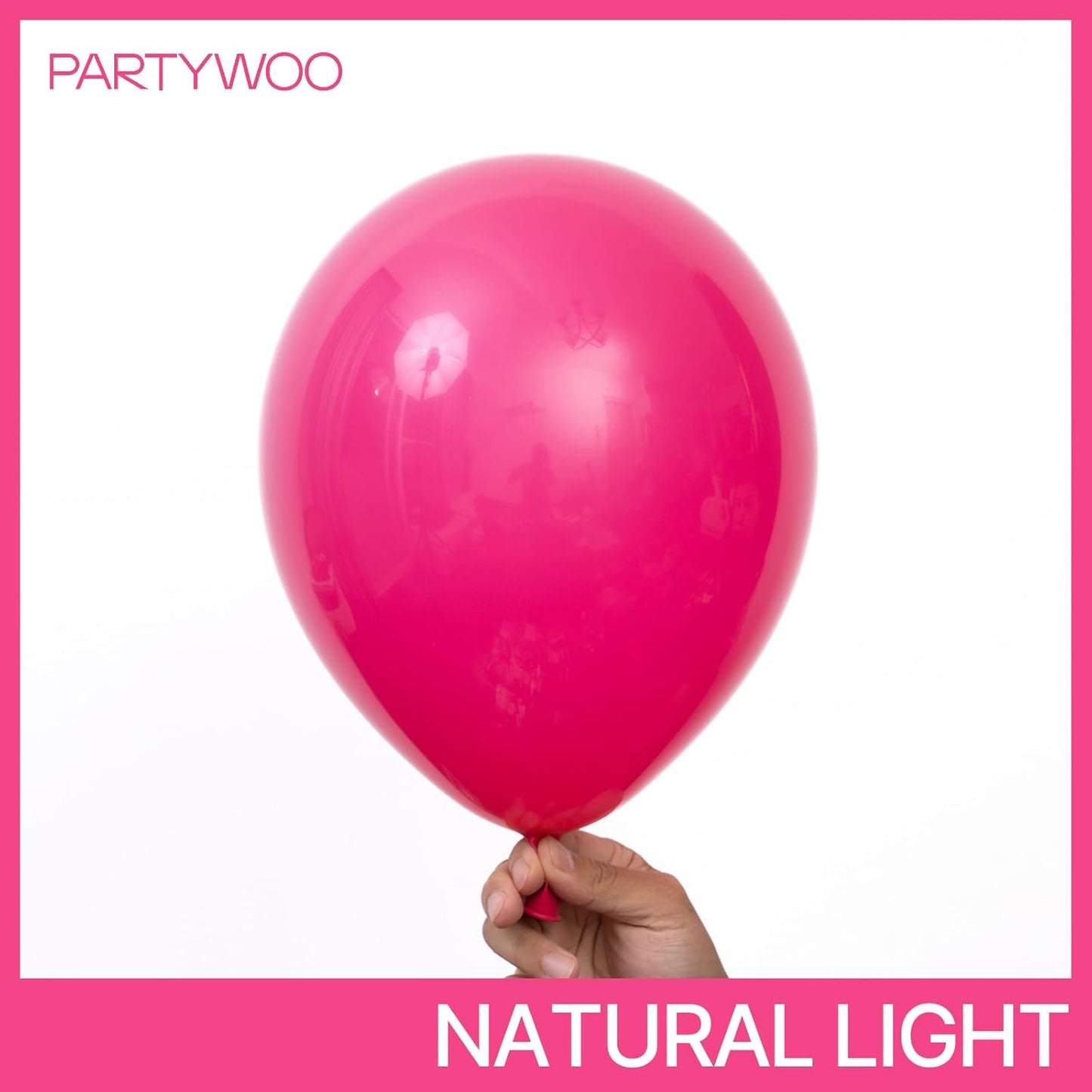 PartyWoo Hot Pink Balloons - 100 Pcs Balloon Arch Kit | Various Sizes for Valentine's Day & Birthday Decor