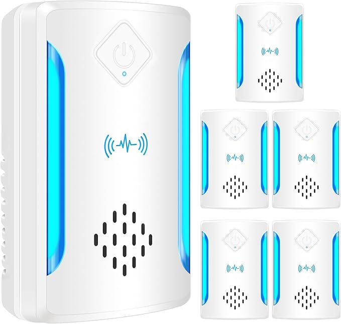 Ultrasonic Pest & Insect Repeller, Upgraded Indoor Ultrasonic Repellent for Mosquitoes, Roaches, Flies, Mouse, Geckos, Spiders, Electronic Plug in Pest Control, 2 Mode Switching (5)