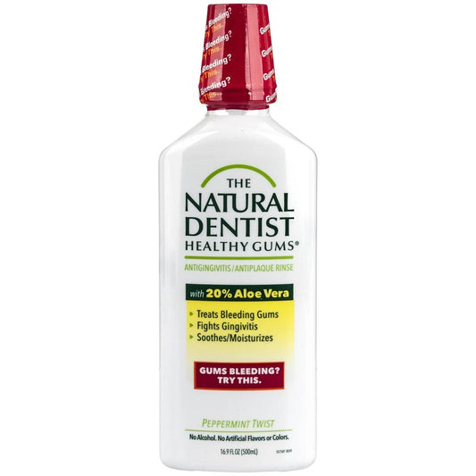 Natural Dentist Healthy Gums Antigingivitis Rinse Peppermint Twist 16.9 Ounce (Pack of 2)