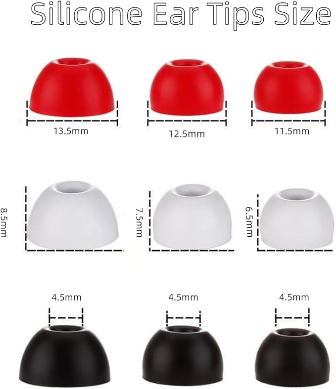 Aginkgo Replacement Ear tips for Beats Fit Pro, Beats Studio Buds+, Beats Studio Buds, Beats Solo Buds Silicone Earbuds Washable Noise isolation, Fit in The Charging Case, 6 Pairs S/M/L (Stone Purple)