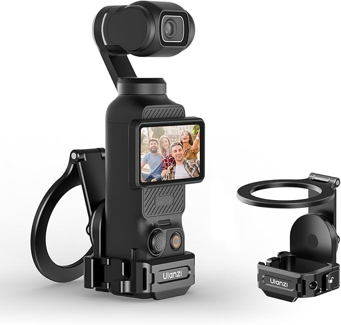 ULANZI PM01 Magnetic Mount Stand Compatible with DJI OSMO Pocket 3/Pocket 4, Aluminium Expansion Camera Holder with Cold Shoe and 1/4'' Mount,181/270/360° Adjustment Magnetic Adapter Xtra Accessories