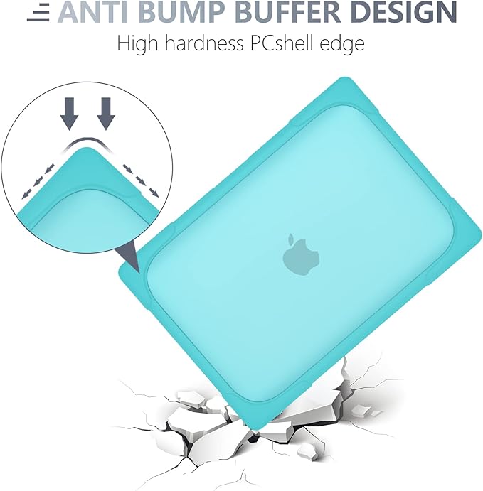 Batianda FlexStand Heavy Duty Case for MacBook Air 13.6 inch, Matte Blue