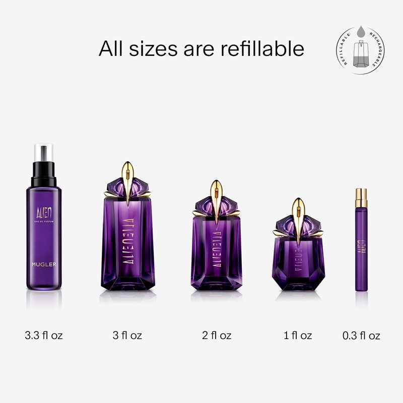 MUGLER Alien Eau de Parfum for Women | Floral & Woody Fragrance with Jasmine, Wood, Amber - Long-Lasting Scent