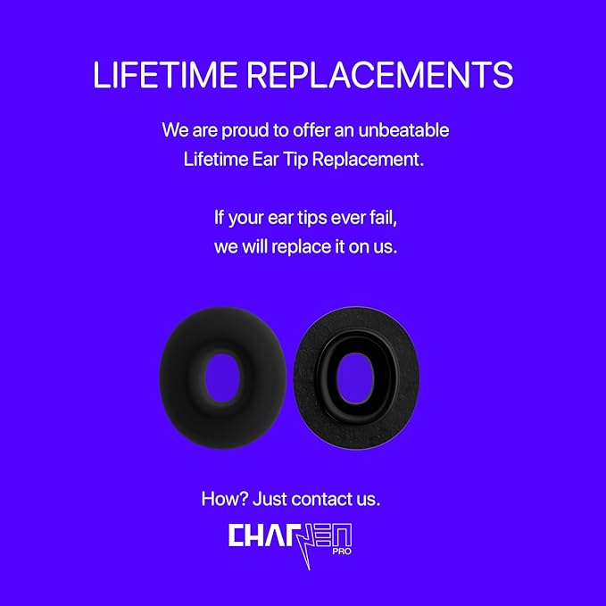 CharJenPro AirFoams Pro Ultra Memory Foam Ear Tips for AirPods Pro 1st & 2nd Gen, New Version 5.0, Secure in Ear, Comfortable, Great Noise Cancellation, Replacement Buds, 3 Pairs (Assorted S/M/L)