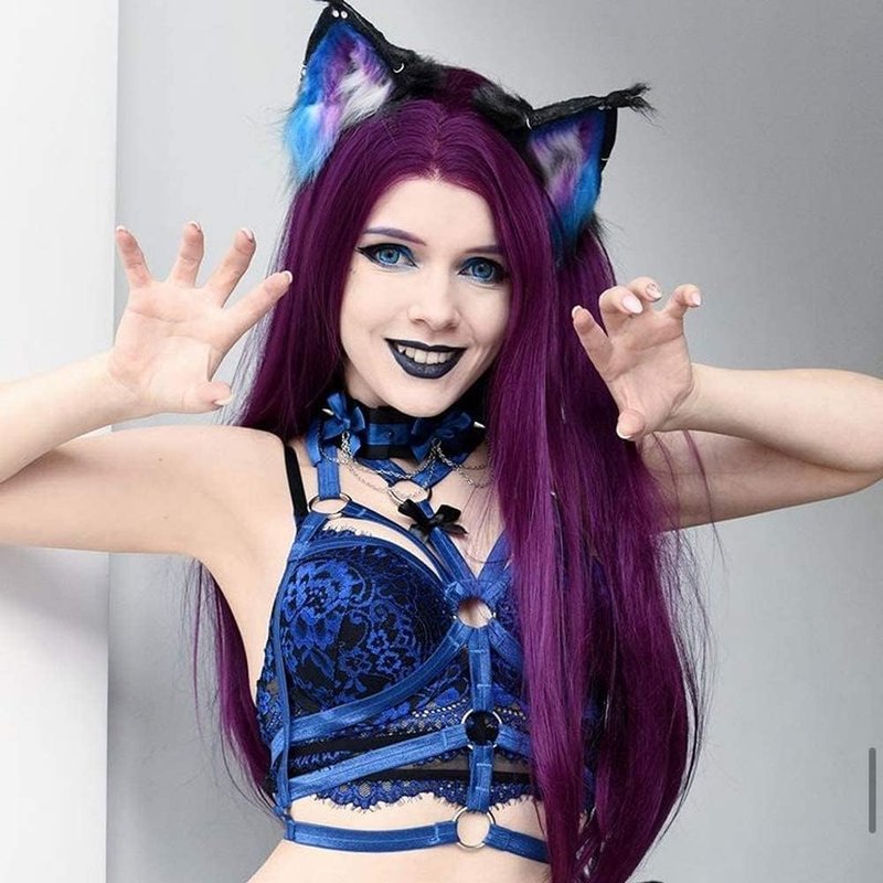 xiweiya Purple Lace Front Wig Long Silky Straight Piano Purple Synthetic Lace Front Wig Natural Hairline Heat Resistant Fiber Wig for Women 24inch Wig 150% Density Hair Wigs