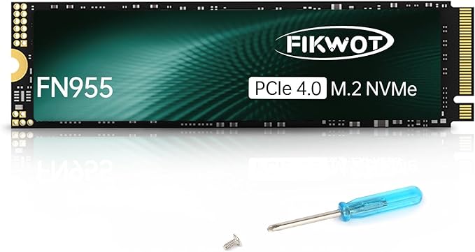 Fikwot FN955 1TB NVMe SSD M.2 2280 PCIe Gen4x4, Up to 7300MB/s, 3D NAND TLC Flash Internal Solid State Drive, Configure SLC Cache, Storage and Memory Expansion for PS5 Laptop Desktop