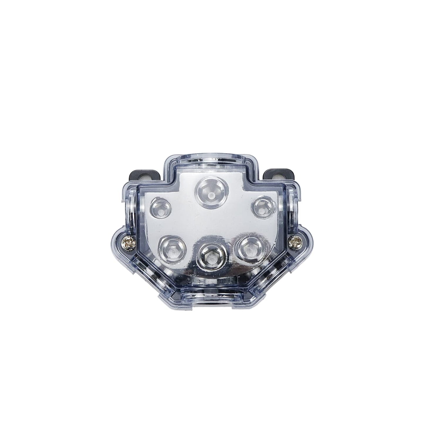 S SYDIEN 2pc Power Distribution Block Car Audio 1 in 5 Ways Out Car Audio Distributions Block 0 Gauge Input 2/4/8 Gauge Out Ground Cable Splitter Distribution Blocks for Automotive