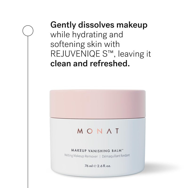 MONAT Makeup Vanishing Balm – Cleansing Makeup Remover – Lightweight Face Cleanser – Cleansing Balm for Residue Free Soft and Smooth Skin – Safe to Use for Delicate Skin