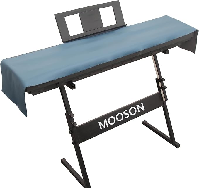 Mooson Keyboard Piano Cover, Digital Piano Dust Cover, Light Luxury Soft and Premium Surface, Thickening Electronic Organ Covering Keyboard Update Encasement (Blue)