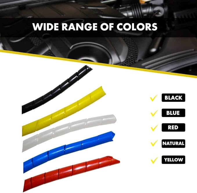 Kable Kontrol Vortex Spiral Cable Wrap - 1/8” Inch 100’ Feet Long - Hose Protector Flexible Polyethylene Wire Conduit Tubing Cable Sleeve Cord Cover to Organize Wires – Natural