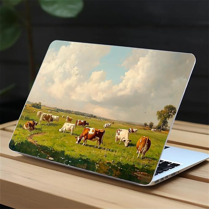 COTAIL Compatible with MacBook Air 13.3 13.6 Inch Case 2022 2021 2020 2019 Plastic Hard Shell Case Cover,13.6 Air (A2681) M2 2022, Cows and Sheep