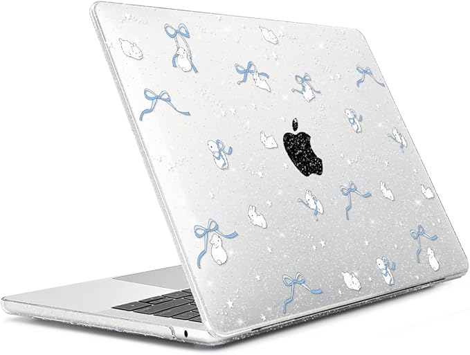 HOHAIYOO for 2026 2025 2024-2022 MacBook Air 13 inch Case M5 A3449 M4 A3240 M3 A3113 M2 A2681 with Touch ID& 13.6" Liquid Retina Display, Hard Shell&Keyboard Cover&Screen Film&Webcam Cover, Bunny-B