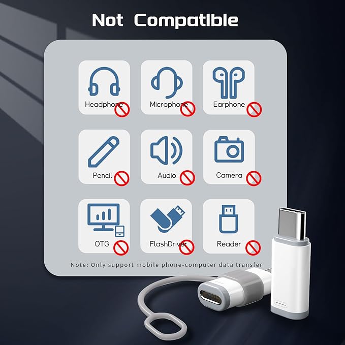 NICE BUDDY 4 Pack Lightning to USB C Charging Adapter for iPhone 15/16/17 Pro Max/Plus-Only Charging Adapter