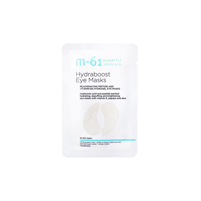 m-61 Hydraboost Eye Masks | Hydrogel Under Eye Patches with Hyaluronic Acid, Peptides, Vitamin E for Puffiness, Dark Circles | Derm & Allergy Tested | Made in South Korea - 10 Treatments