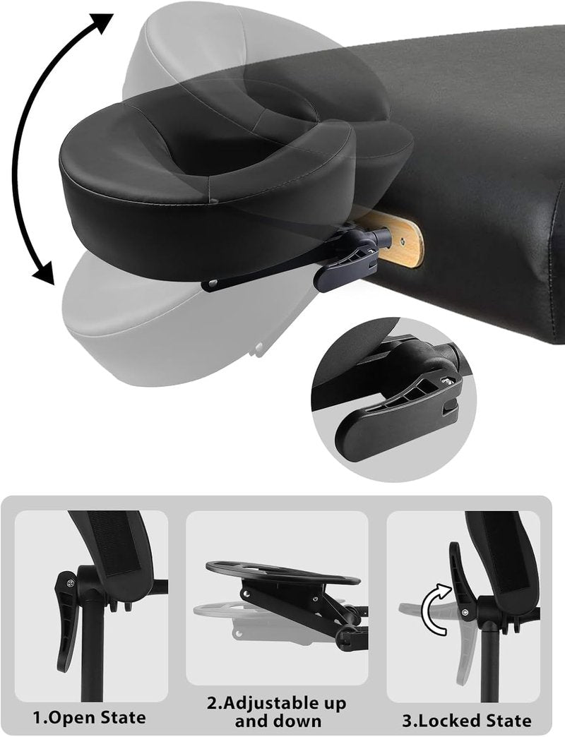 EBANKU Massage Face Cradle Cushion for Massage Tables, Massage Universal Headrest Face Cushion/face Pillow for Massage Table-Grey