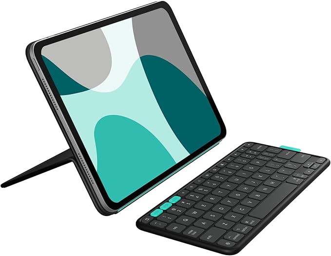 Logitech Flip Folio, Keyboard Case for iPad Pro 11-inch (M4 & M5) & iPad Air 11-inch (M2, M3 & M4)(5th Gen) - Protective & Stowable Bluetooth Keyboard Case, Multi-Device - Midnight Black