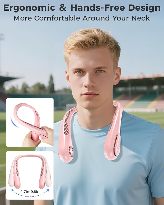 Portable Bladeless Neck Fan, Mothers Day Gifts for Mom Women Hot Flash, Birthday Gift for Men Dad Father Teacher, Wearable Cooling Fan Rechargeable for Camping Travel Beach Golf Cruise Essentials 2026
