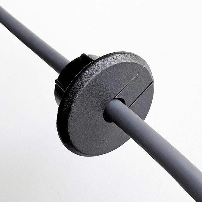 Sactulaz Wall Bushing Grommet for Starlink Dishy Router Ethernet adapter Cable, Starlink Cable Routing Kit Feed-Through for 1 inch Wall Hole and Furnitures Wire Hole (Black, 4 Pack)