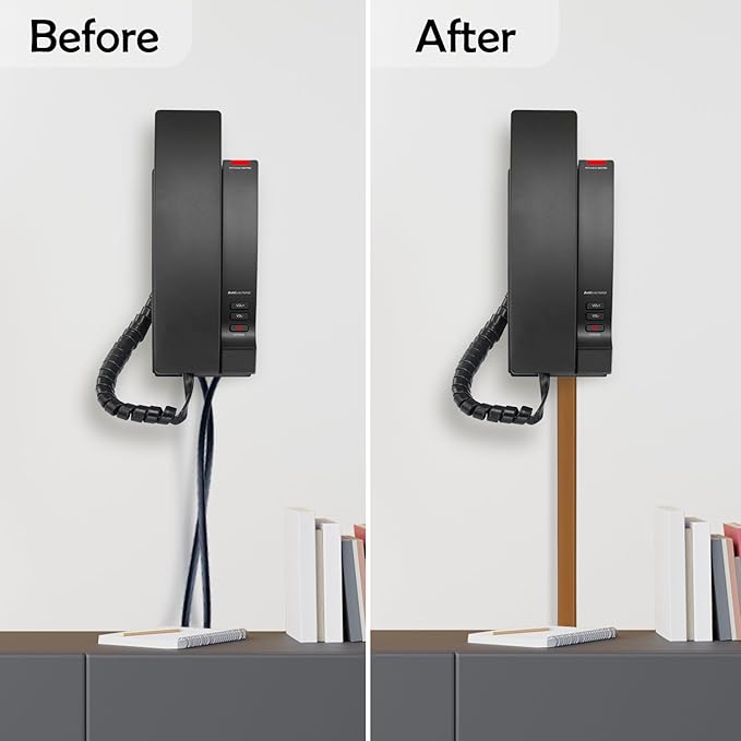 TV Cord Hider – Flexible Wall Cord Cover Slim Design Silicone Cable Raceway - Self Adhesive, Cut to Size Design for Hiding Wires on Wall - Clean Home Setup Cable Concealment (Brown, 10 Feet)