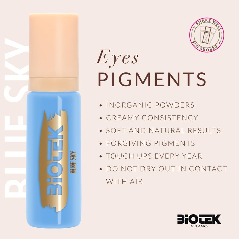 Eyes Pigment for Permanent Makeup - Warm Brown Color for Eyes and Eyeliner - Made in Italy - Warm Brown 0,24 fl.oz.