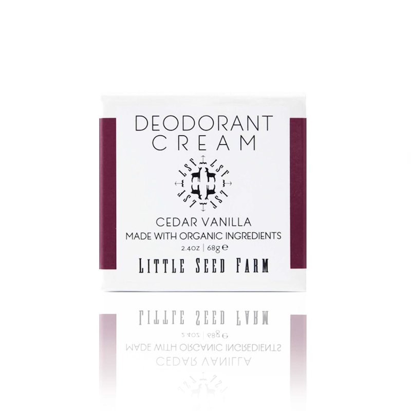 All Natural Deodorant Cream - Aluminum Free Cedar Vanilla | 2.4 Ounce Terracotta Red Jar