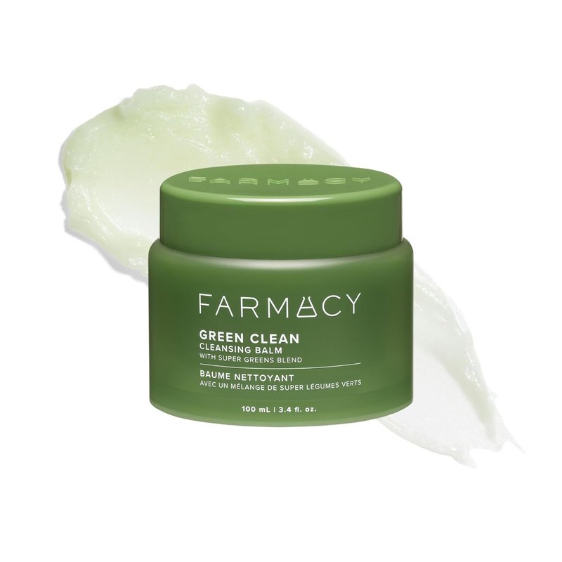 Farmacy Makeup Remover Balm - Green Clean Waterproof Oil Cleanser for Face | Hydrates & Softens Skin with Super Greens (100ml)