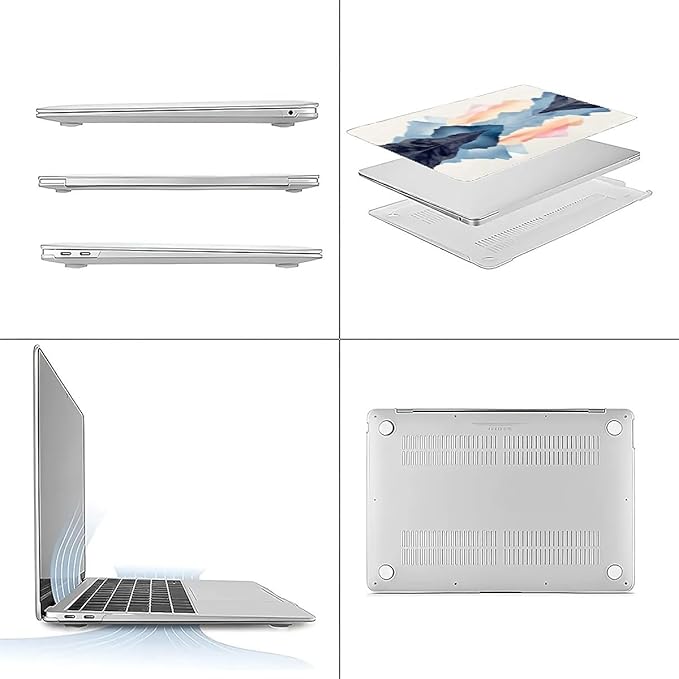 COTAIL Compatible with MacBook Air 13.3 13.6 Inch Case 2022 2021 2020 2019 Plastic Hard Shell Case Cover,13.6 Air (A2681) M2 2022, Mountains and Water