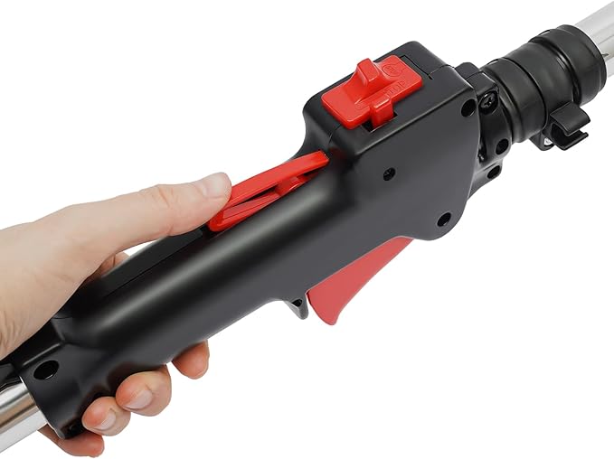31CC 4 Stroke Gas Powered Broom Sweeper with Air Cooled, 1.4HP Outdoor Handheld Sweeper Snow Sweeping Broom, Gas Handheld Sweeper for Cleaning Sweep Driveway Lawn Snow Cleaner Tools