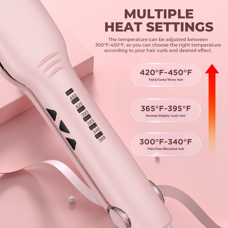 MiroPure 1.5 Inch Flat Iron, Hair Straightener with 30S Fast Heating & 60min Auto Shut-Off, Hair Straightener and Curler 2 in 1 with 3D Ceramic Floating Plates, Black