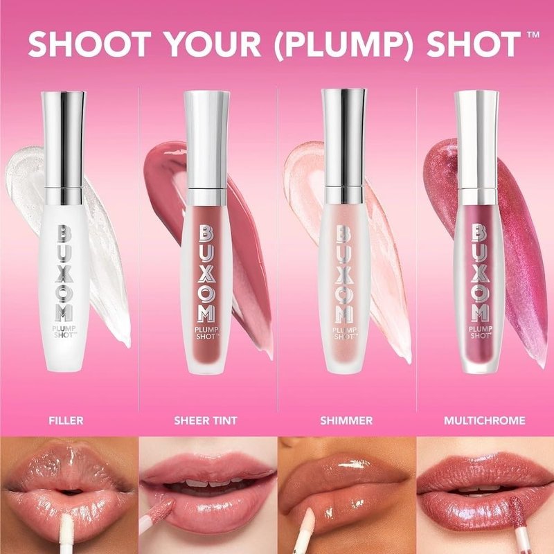 Buxom Plump Shot Peptides Lip Serum, Plum Power
