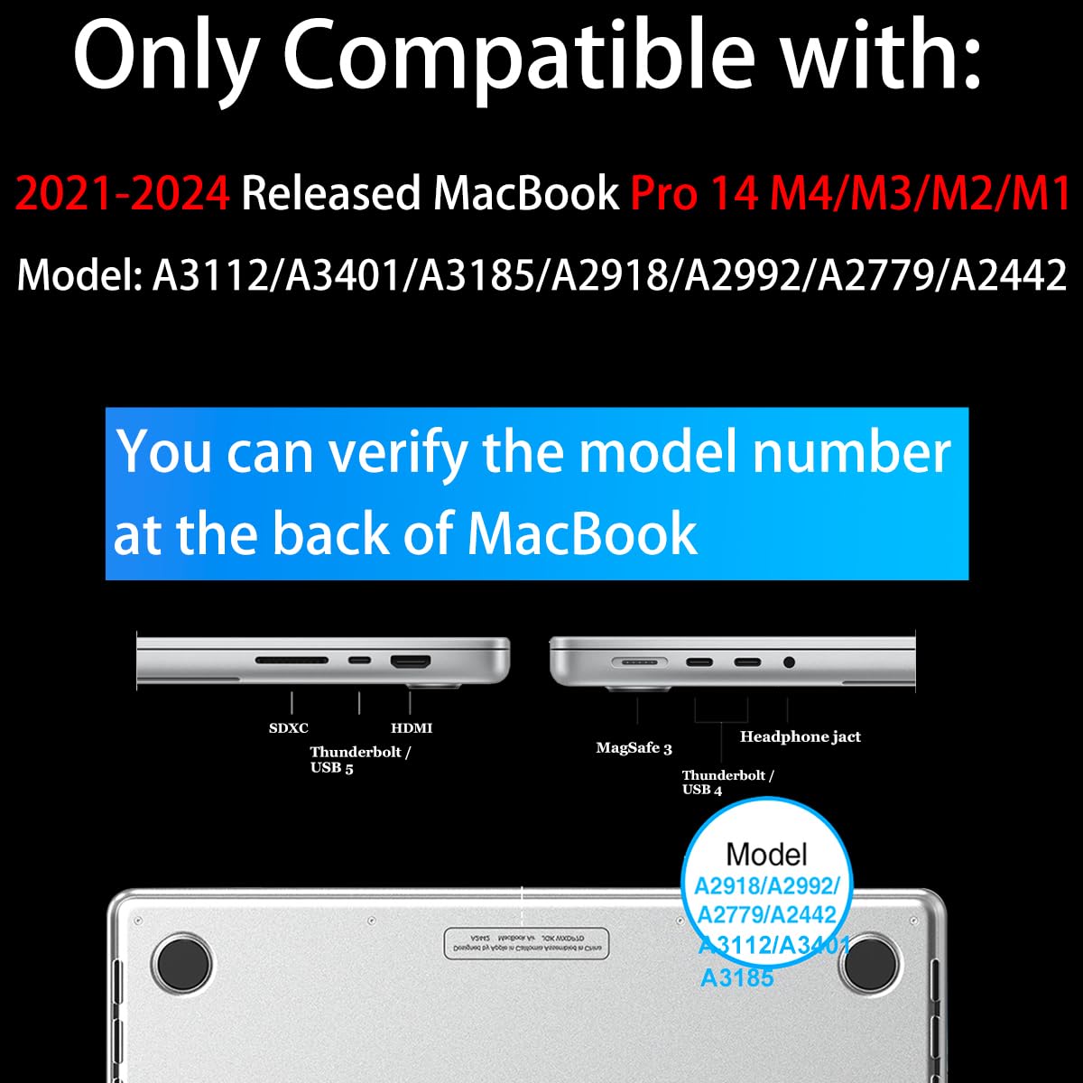 Teryeefi Case for M5 M4 MacBook Pro 14 inch 2025 2024 2023 2021 M4 A3112 A3401 A3185 M3 A2918 A2992 M2 A2779 M1 A2442, Hard Shell Cover + Keyboard Cover for 14 inch MacBook Pro, Cute Pink Bows