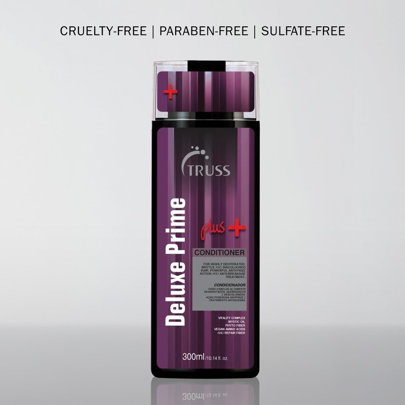 TRUSS Deluxe Prime + Deep Conditioner - Anti Frizz & Damaged Hair Treatment - Moisturizing Conditioner for Restored Hair Shine - Powerful Hair Care with an Anti Breakage Effect (10.4oz)